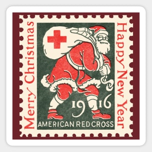 Classic Christmas Stamp 1916 Magnet